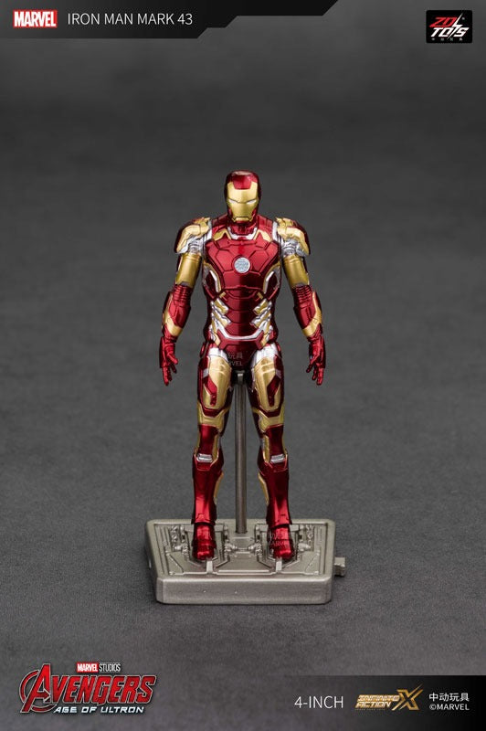 ZD Toys 4 Inch Iron Man MK43 Figure JAPAN OFFICIAL