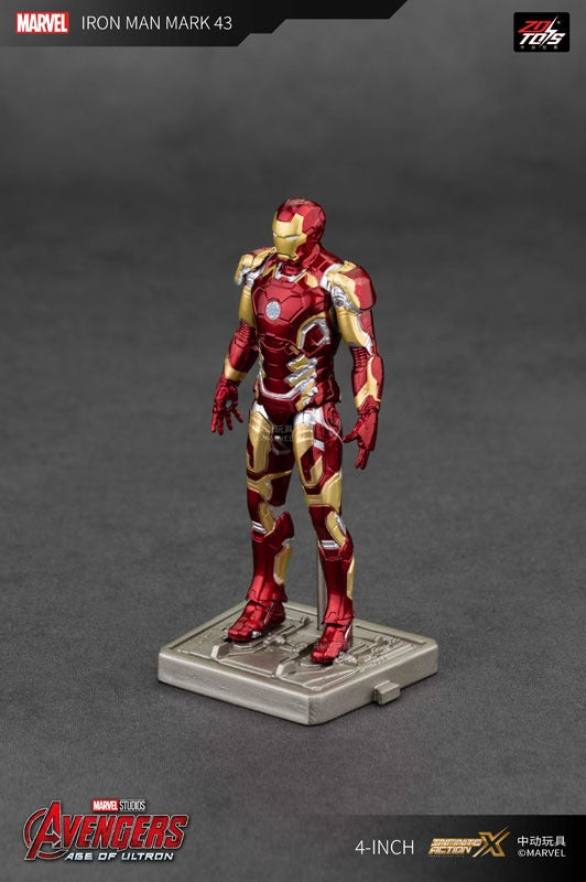 ZD Toys 4 Inch Iron Man MK43 Figure JAPAN OFFICIAL