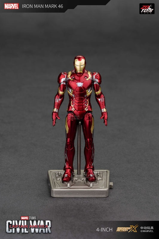 ZD Toys 4 Inch Iron Man MK46 Figure JAPAN OFFICIAL