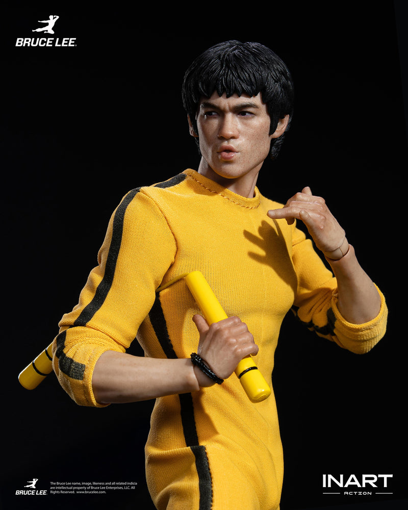 INART Bruce Lee Yellow Jumpsuit 1/12 Action Figure JAPAN OFFICIAL