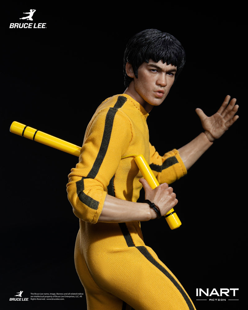 INART Bruce Lee Yellow Jumpsuit 1/12 Action Figure JAPAN OFFICIAL