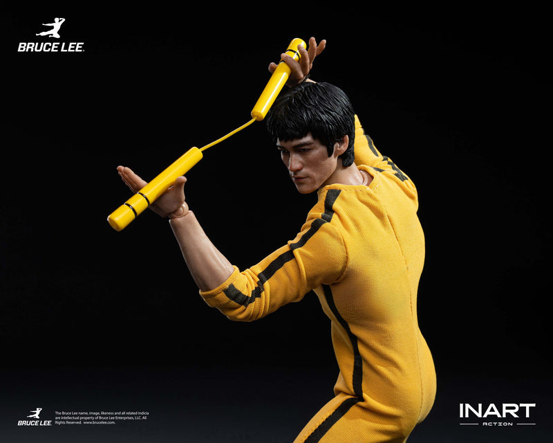 INART Bruce Lee Yellow Jumpsuit 1/12 Action Figure JAPAN OFFICIAL
