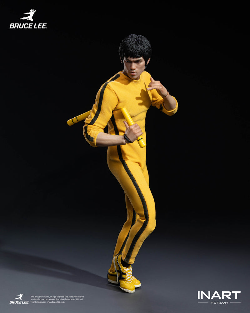 INART Bruce Lee Yellow Jumpsuit 1/12 Action Figure JAPAN OFFICIAL