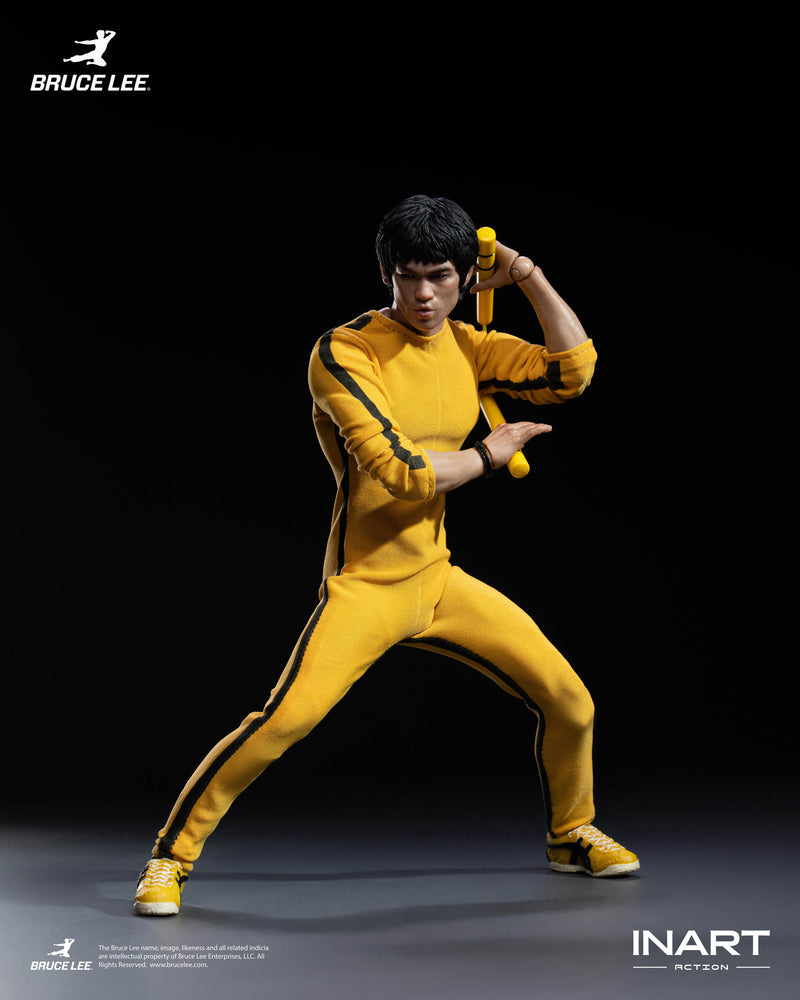 INART Bruce Lee Yellow Jumpsuit 1/12 Action Figure JAPAN OFFICIAL
