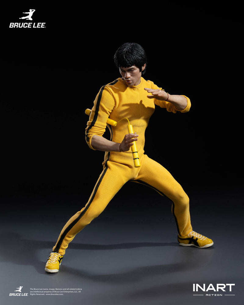INART Bruce Lee Yellow Jumpsuit 1/12 Action Figure JAPAN OFFICIAL