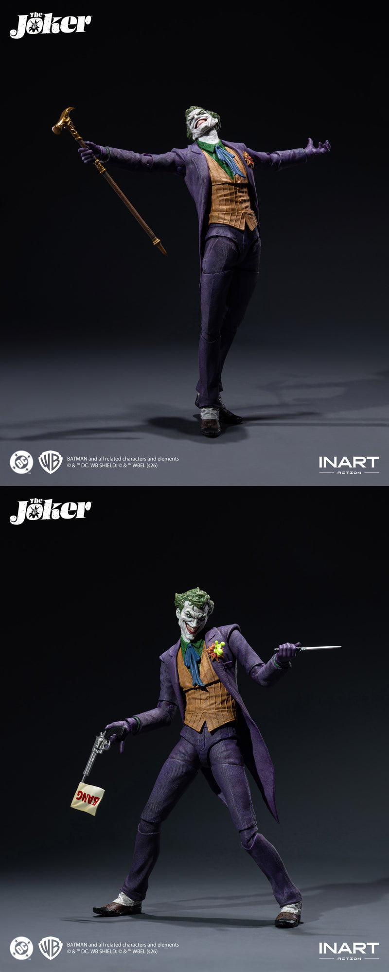 INART Action Batman The Joker Comic Edition Action Figure JAPAN OFFICIAL