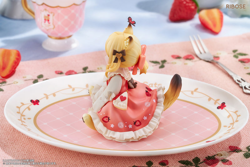 RIBOSE DLC Series Tea Time Cats Orange Cat Figure JAPAN OFFICIAL