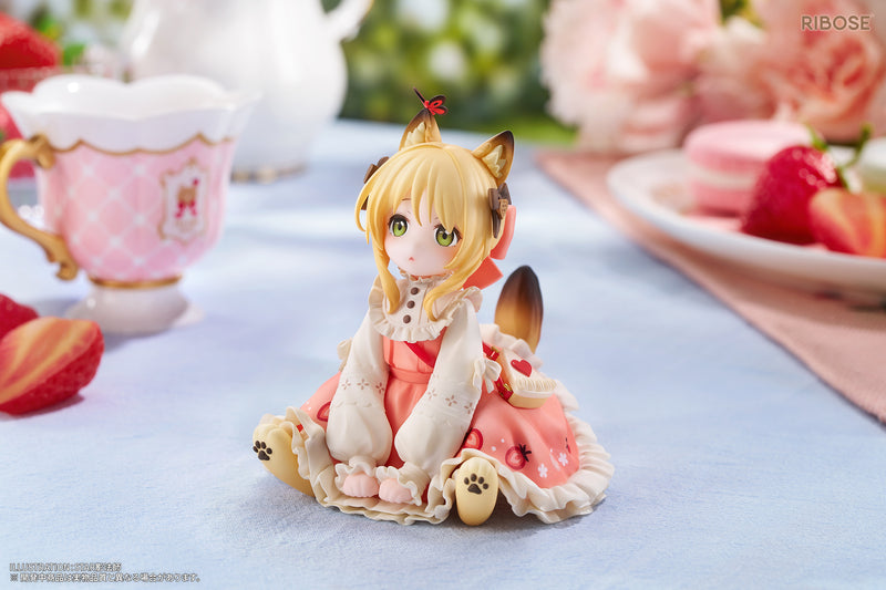 RIBOSE DLC Series Tea Time Cats Orange Cat Figure JAPAN OFFICIAL