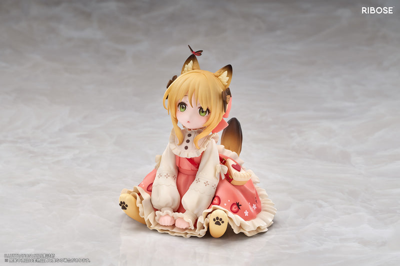 RIBOSE DLC Series Tea Time Cats Orange Cat Figure JAPAN OFFICIAL
