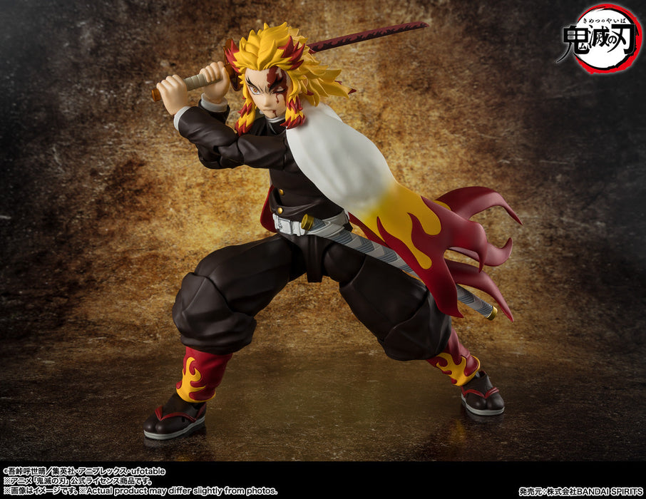 BANDAI S.H.Figuarts Demon Slayer Kyojuro Rengoku Action Figure JAPAN OFFICIAL