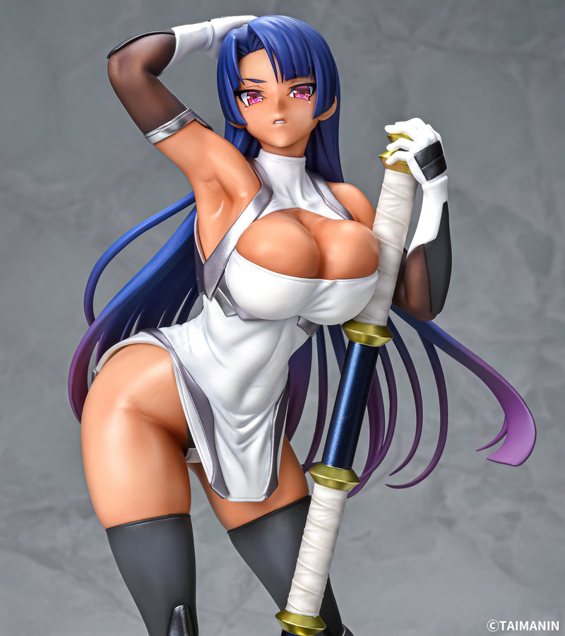 Q-Six Taimanin RPGX Awaki Wakamurasaki Yatsu Murasaki Sun Tan ver. 1/6 figura