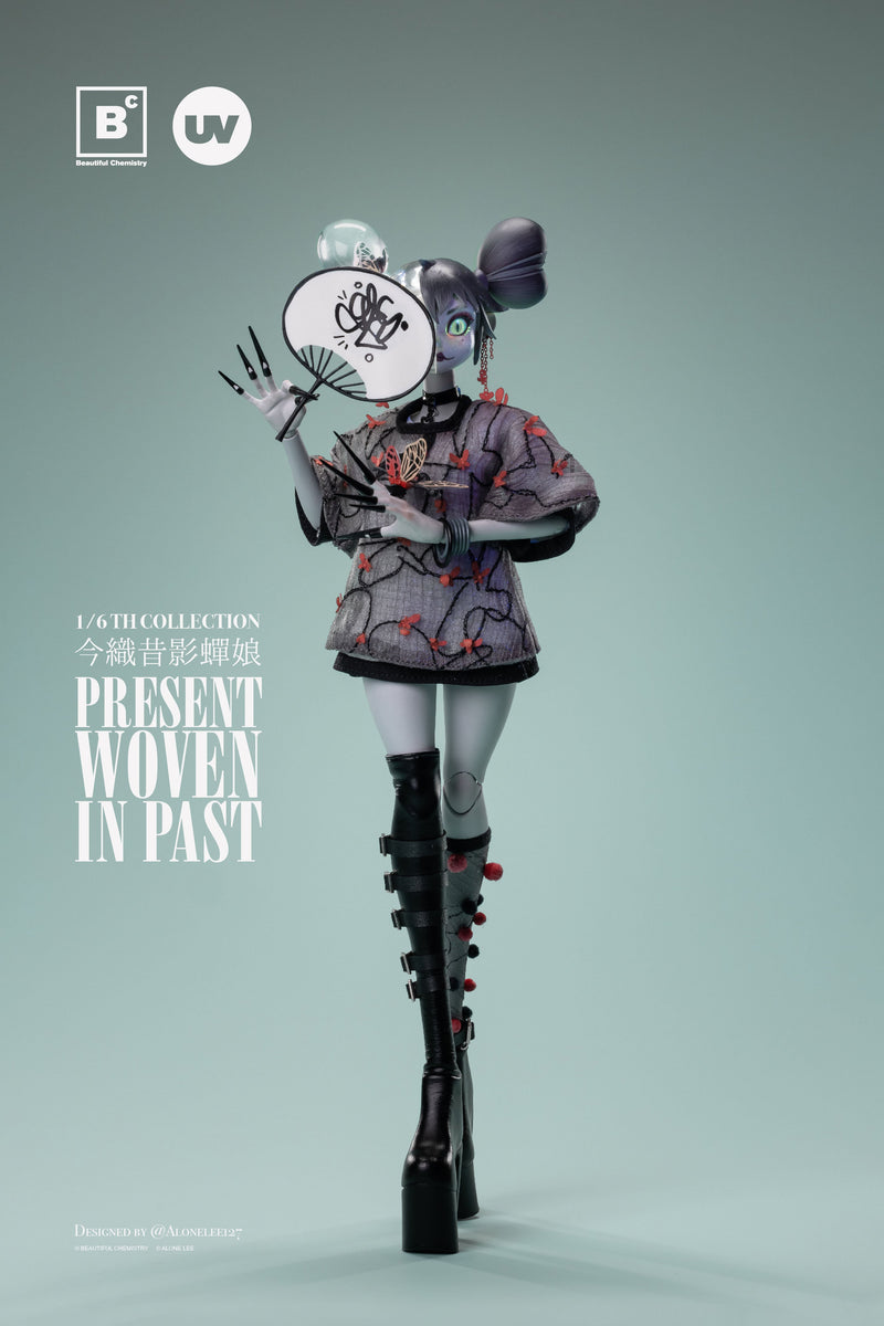 Hermosa química x 127 TEJIDO EN EL PASADO Biwa Hagoromo Musume 1/6 Figura de acción