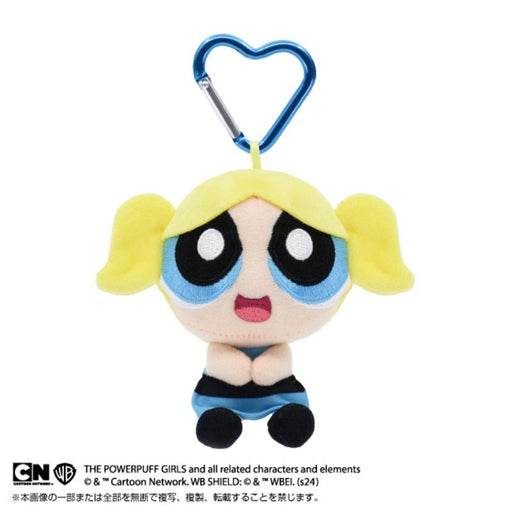 BANDAI Purinui Mascot with Carabiner The Powerpuff Girls Bubbles Plush JAPAN