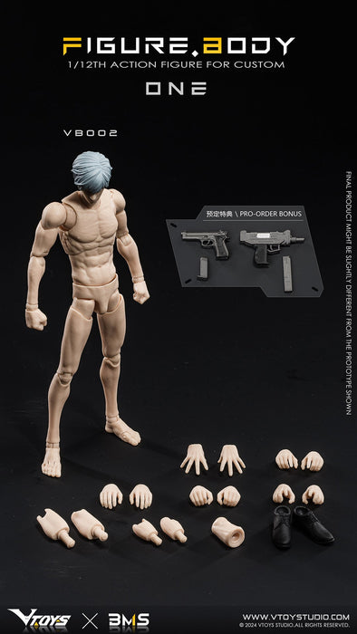 VTOYS x BMS Posable Figure Body ONE VB002 White Skin 1/12 Action Figure JAPAN