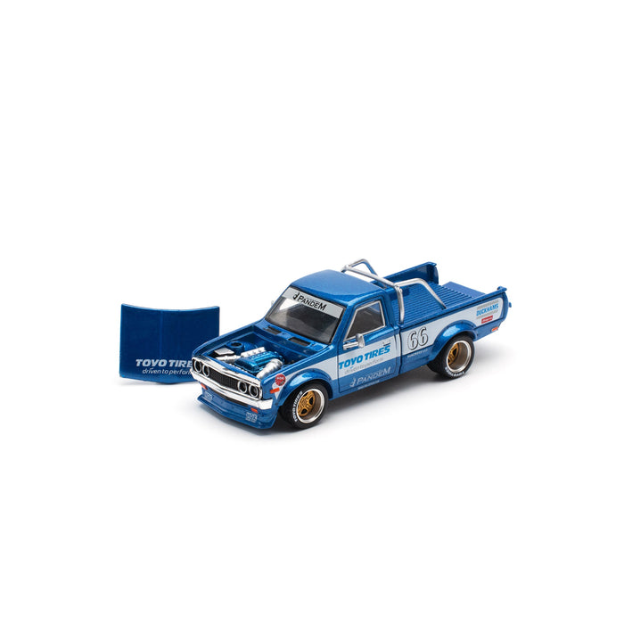 POPRACE Pandem Datsun 620 blue New Tooling 1/64 JAPAN OFFICIAL