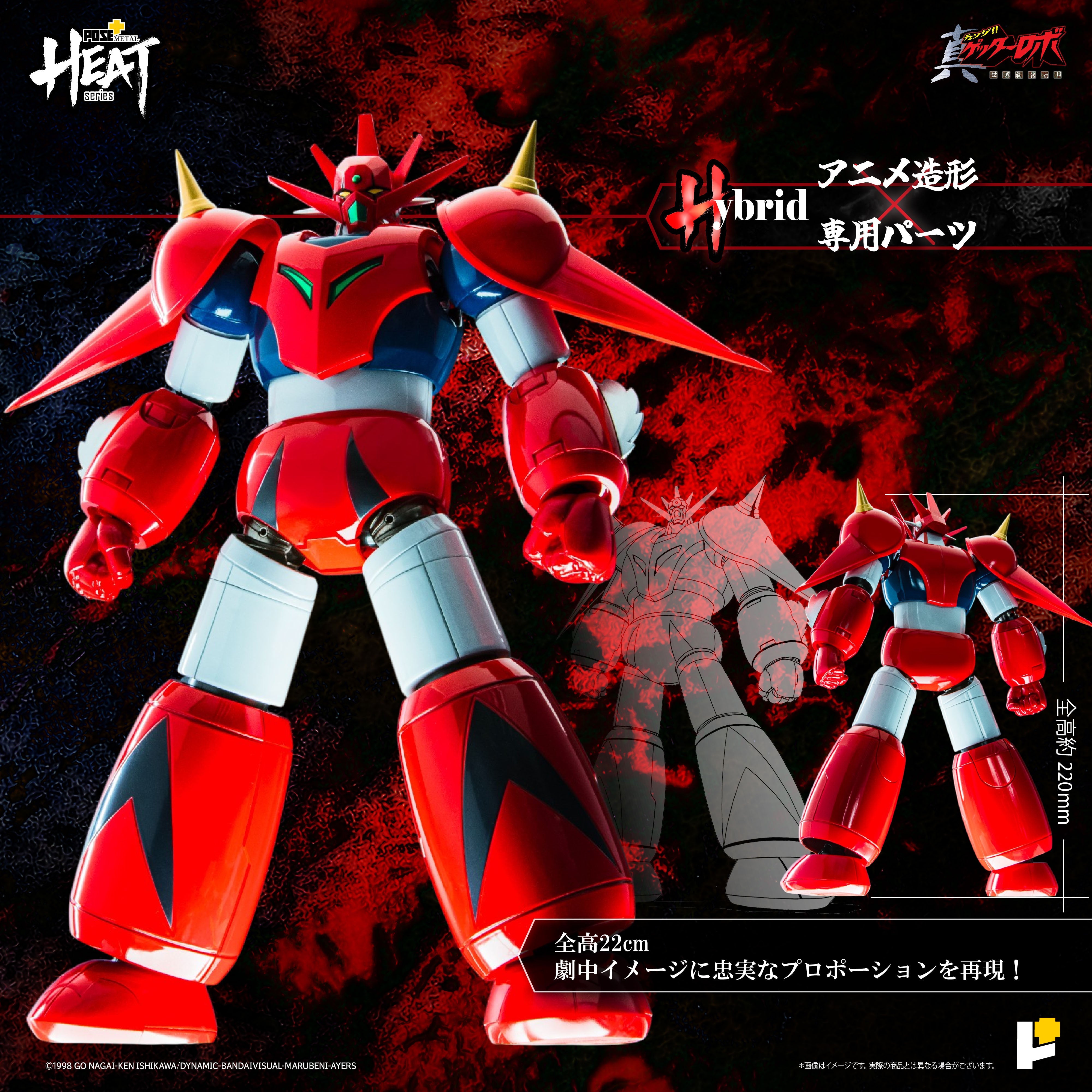METAL HEAT Series Getter Dragon Getter Robo Armageddon Ver. Action