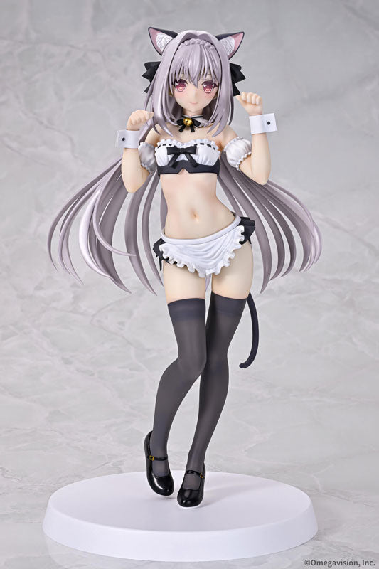 Q six Luna Sakurakouji Cameriera dalle orecchie di gatto 1/6 Figura UFFICIALE DEL GIAPPONE