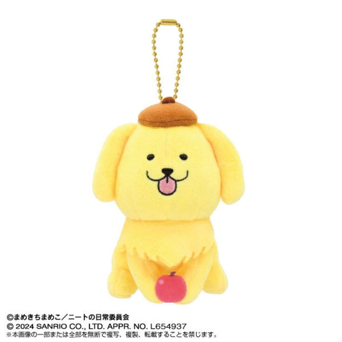 BANDAI Purinui Mascot Mamekichi Mameko x Sanrio Characters Komachi Plush JAPAN