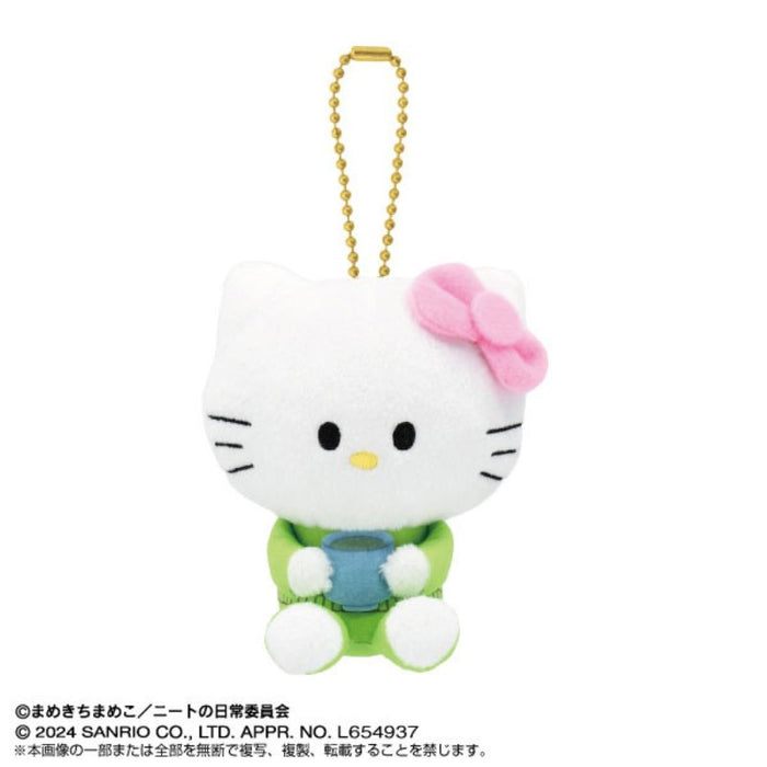 BANDAI Purinui Mascot Mamekichi Mameko x Sanrio Characters Hello Kitty Plush