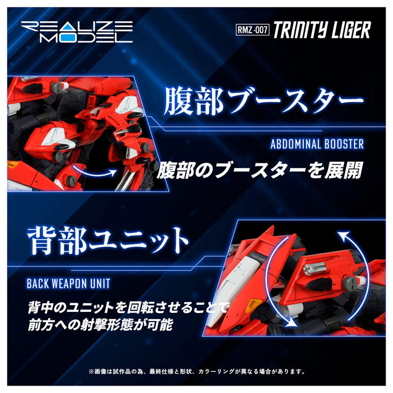 Takara Tomy Realize RMZ-007 Trinity Liger 1/100 Figura de acción OFICIAL DE JAPÓN