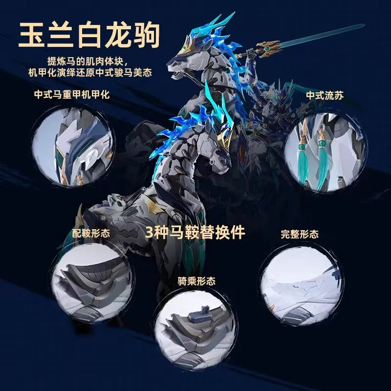 Legend of Star General MNP-XH05 Zhao Yun & White Dragon Horse 1/12 Model Kit