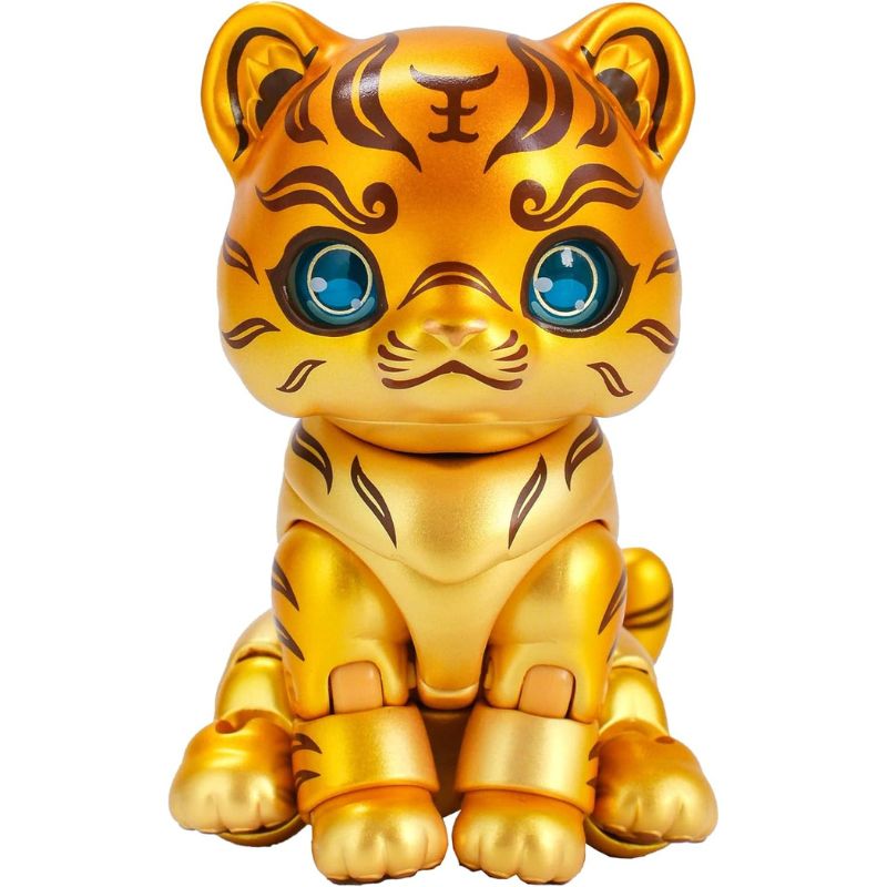 Bronze Tiger Talisman with Gold Inscription Jin Fuzai Action Figure JAPAN