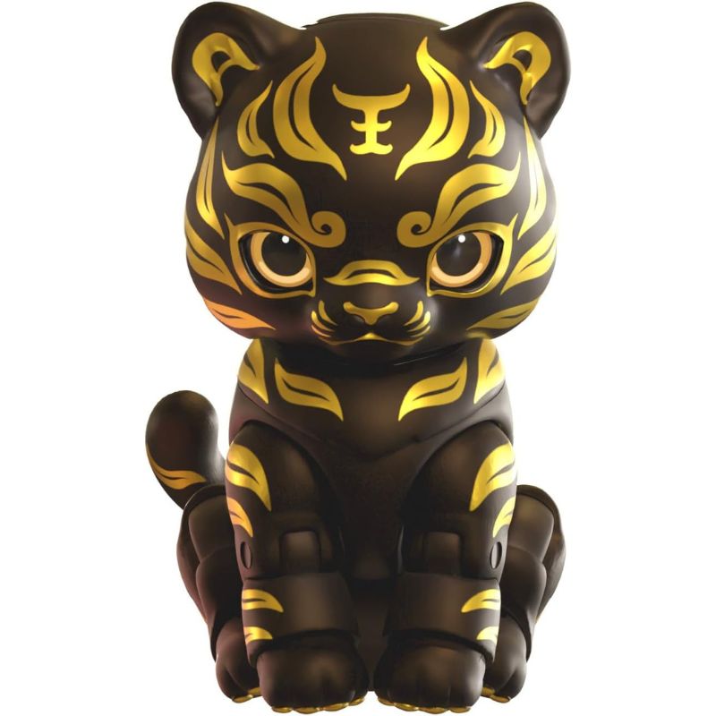 Bronze Tiger Talisman with Gold Inscription Fuzi Action Figure