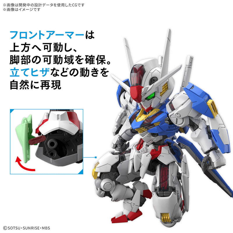 BANDAI MGSD Mobile Suit Gundam La Sorcière de Mercury Gundam Kit de modèle aérien