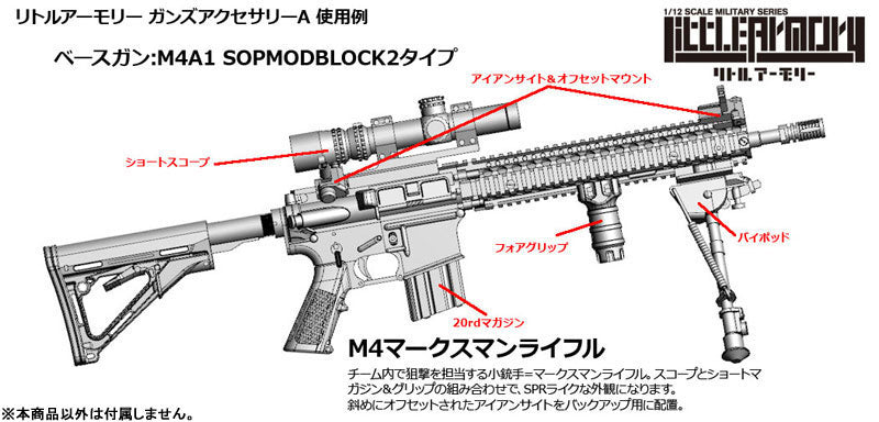 Tomytec LittleArmory LD020 Guns Accessory A 1/12 Model Kit JAPAN OFFICIAL