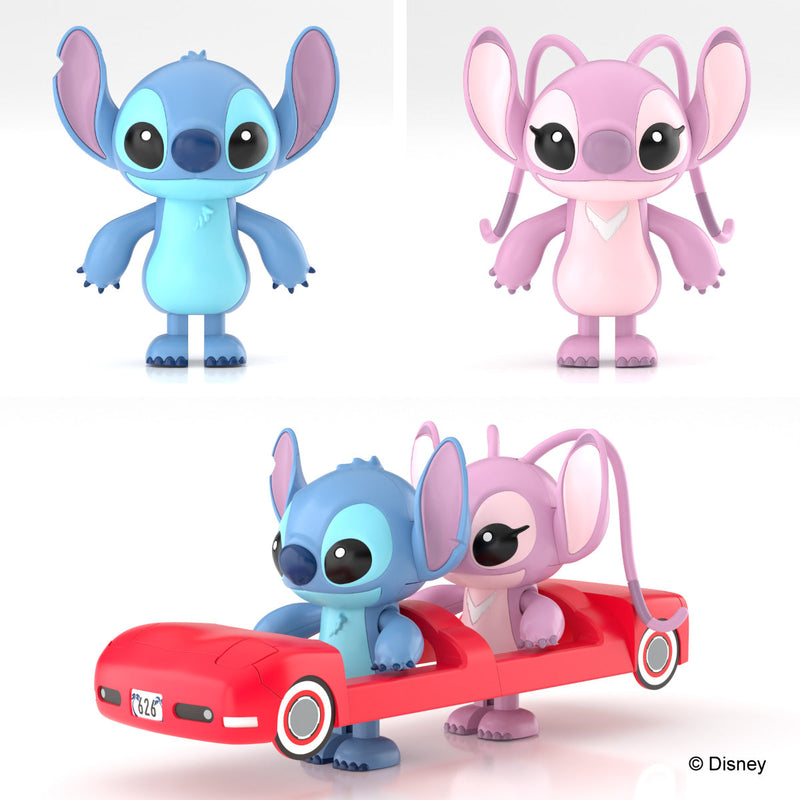 Aoshima RakuPla Tokotoko No.DP-18 Disney-Charakter-Stich- und Engel-Modellbausatz