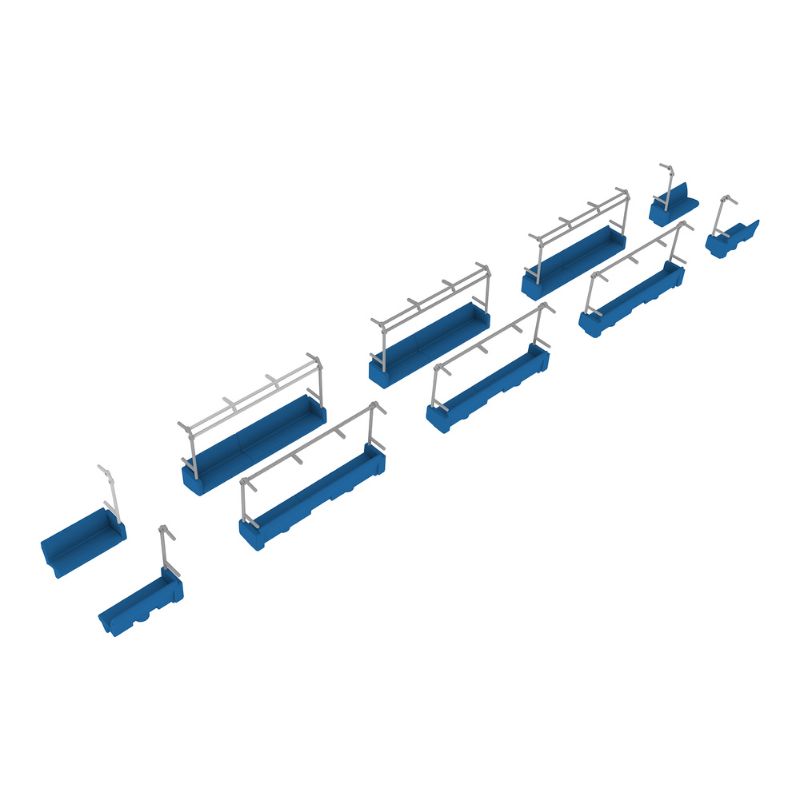 Long Sheet Interior Set A Blue 4-door Car 2 Car Portion 1/80 Model Kit JAPAN