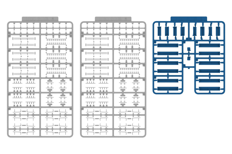 Juego de interiores de hoja larga, un coche azul de 4 puertas, 2 partes de coche, modelo 1/80, Kit JAPÓN