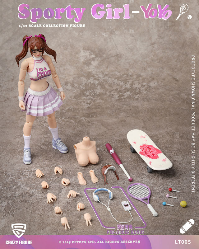 CFTOYS CRAZY FIGURE LT005 Sporty girl YOYO 1/12 Action Figure JAPAN OFFICIAL