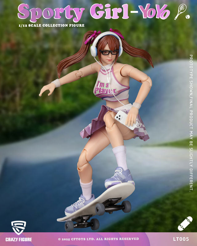 CFTOYS CRAZY FIGURE LT005 Sporty girl YOYO 1/12 Action Figure JAPAN OFFICIAL