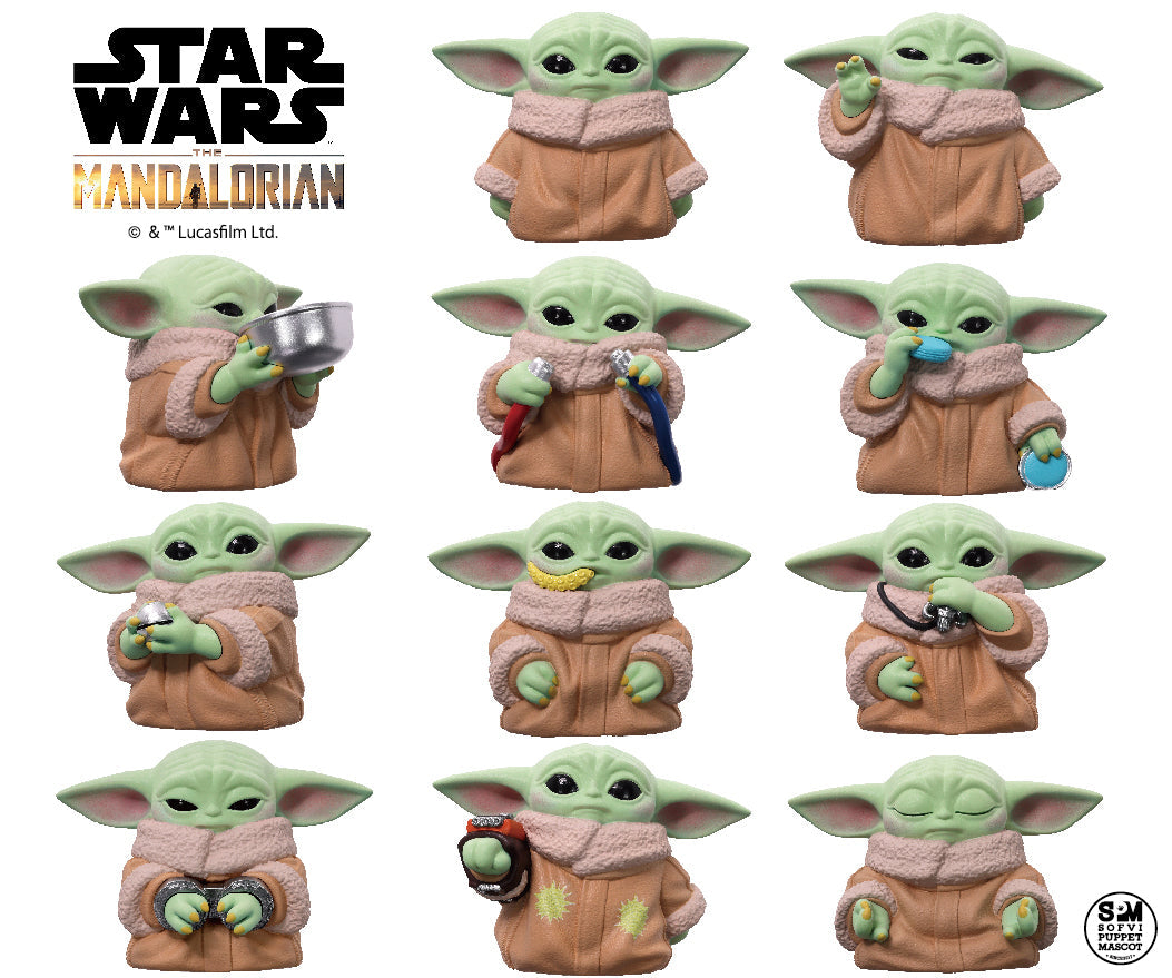 Star Wars Mandalorian Grogu Soft Vinyl Puppet Mascot 11 Pack BOX