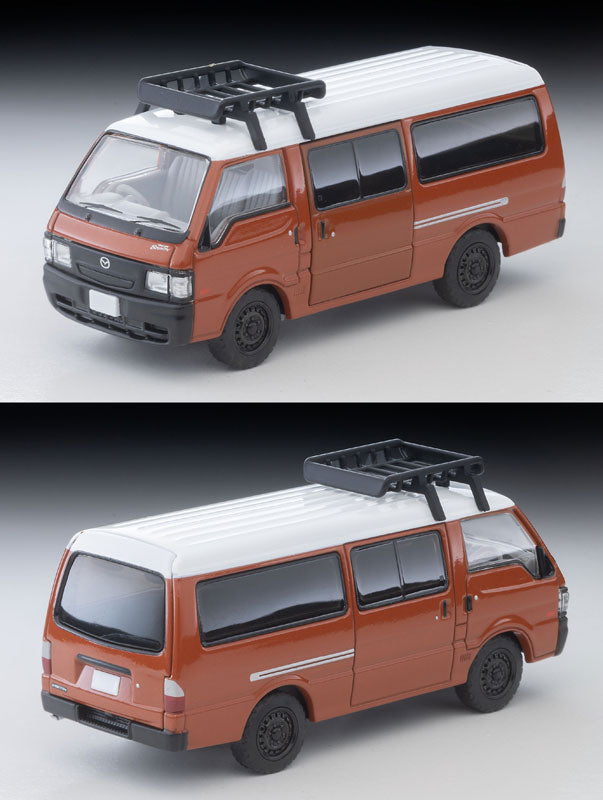 Tomica LV-N310d Mazda Bongo Brawny Van Custom Model Brown w/Roof Carrier&Figure