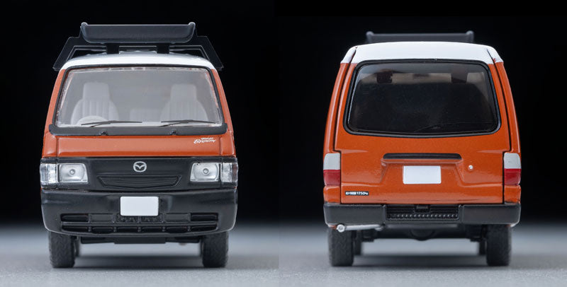 Tomica LV-N310d Mazda Bongo Brawny Van Custom Model Brown w/Roof Carrier&Figure