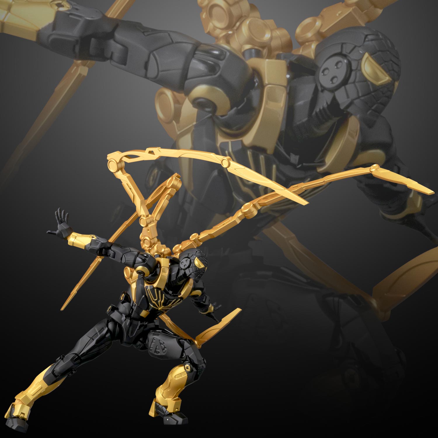 Sentinel Fighting Armor Iron Spider Onyx Stealth Tech Ver. Action