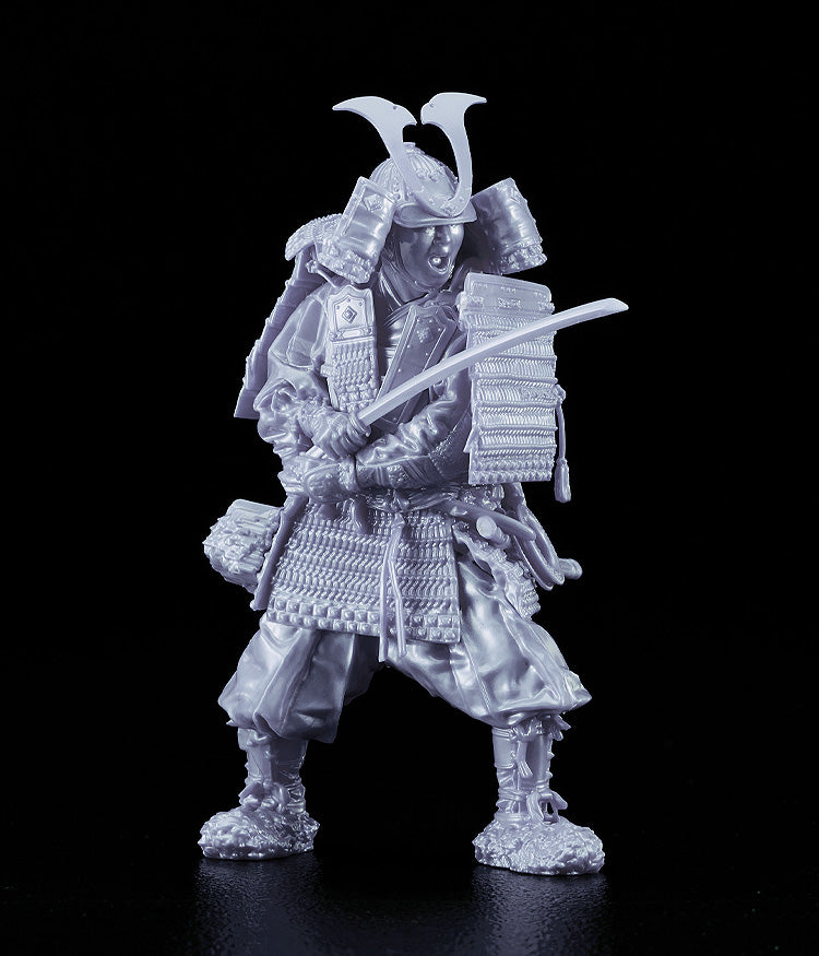 PLAMAX Kamakura Period Armored Warrior Silver Color Edition 1/12 Model Kit JAPAN