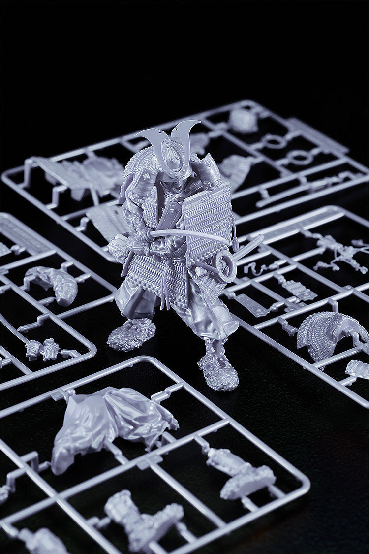 PLAMAX Kamakura Period Armored Warrior Silver Color Edition 1/12 Model Kit JAPAN