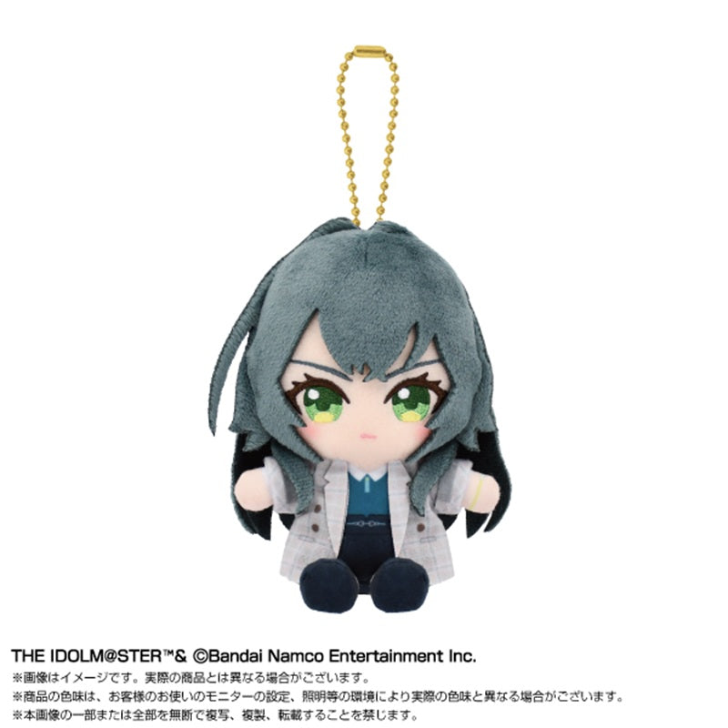 BANDAI Gakuen iDOLM@STER Chibi Sitting Temari Tsukimura Plush Mascot JAPAN