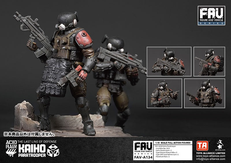 GIOCATTOLI ALLIANCE Pioggia Acida FAV-A134 Kaiho Paracadutista 1/18 Action Figure GIAPPONE