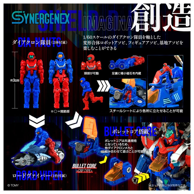 Takara Tomy Synergenex SHIELD-D-PRIME 1/60 Action Figure JAPAN