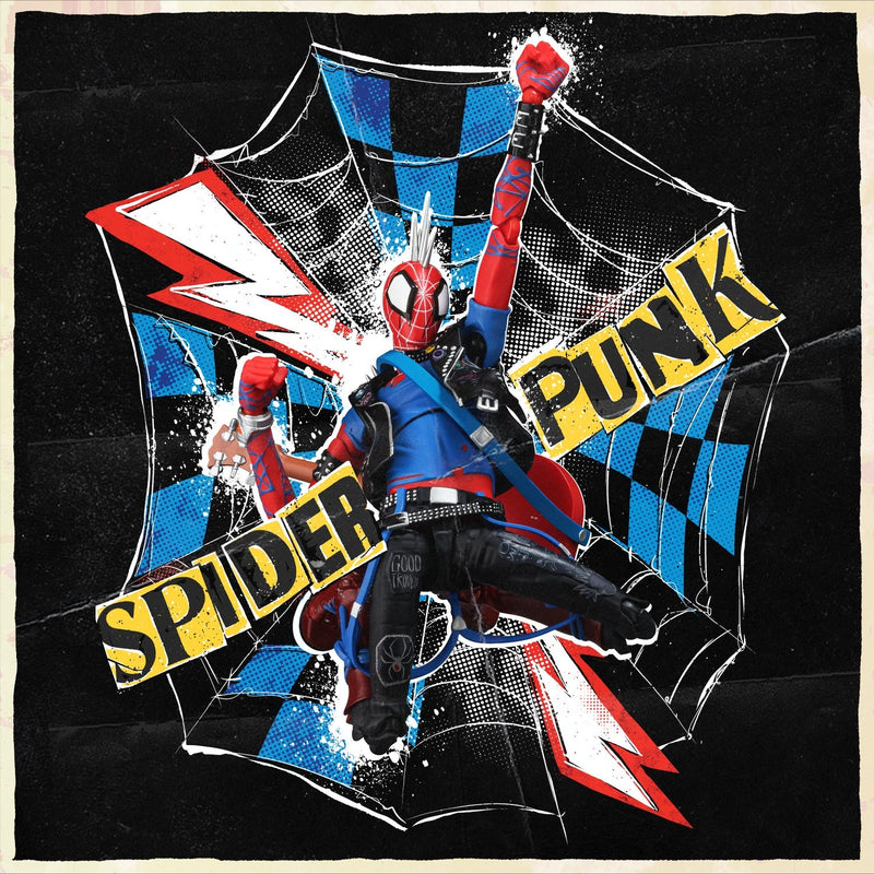 Homem-aranha através do verso da aranha SV Action Spider Punk Action Figure JAPÃO