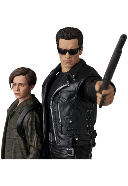 Medicom Toy MAFEX Terminator 2 T-800 T2 Ver. & John Connor Action Figure JAPAN