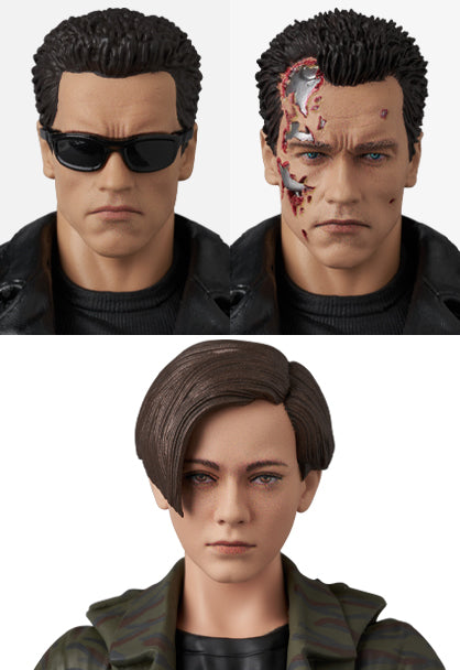 Medicom Toy MAFEX Terminator 2 T-800 T2 Ver. & John Connor Action Figure JAPAN