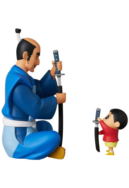 Medicom Toy UDF Crayon Shin-chan 5 Bushi no Kinchou Matabei et figurine Shin-chan