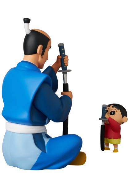 Medicom Toy UDF Crayon Shin-chan 5 Bushi no Kinchou Matabei et figurine Shin-chan