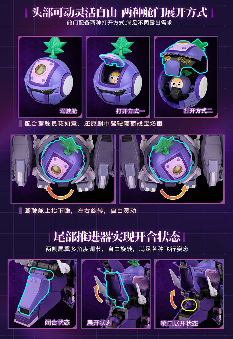 Yilichuangwan Fruity ROBO Turbo Grape Modellbausatz JAPAN OFFIZIELL