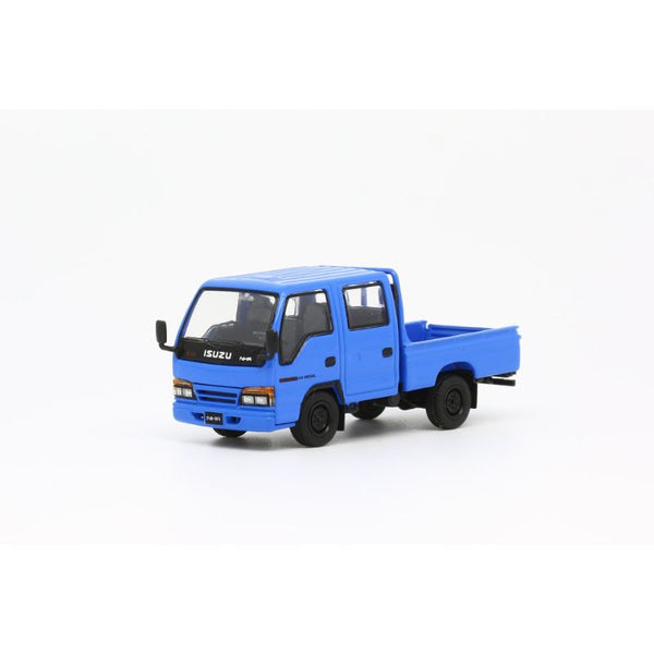MODEL 1 Isuzu Elf NHR Double Cab Light Truck Blue LHD 1/64 JAPAN